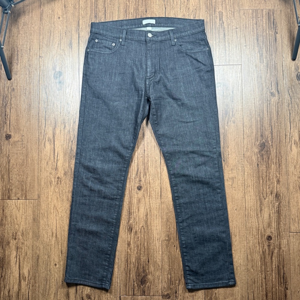 Ash & Erie Mens Essential Slim Fit Jeans 32x29 Dark Wash Charcoal Black Denim